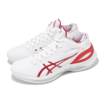 Asics 籃球鞋 GELBURST 28 男鞋 白 紅 輕量 回彈 緩衝 運動鞋 亞瑟士 1063A099101