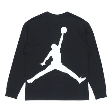 Air Jordan Back Logo Round Neck Pullover Long Sleeves Black