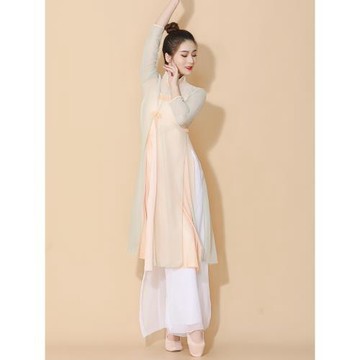 善然堂古典舞蹈服女身韻紗衣旗袍上衣練功服中國舞臺演出服裝特價