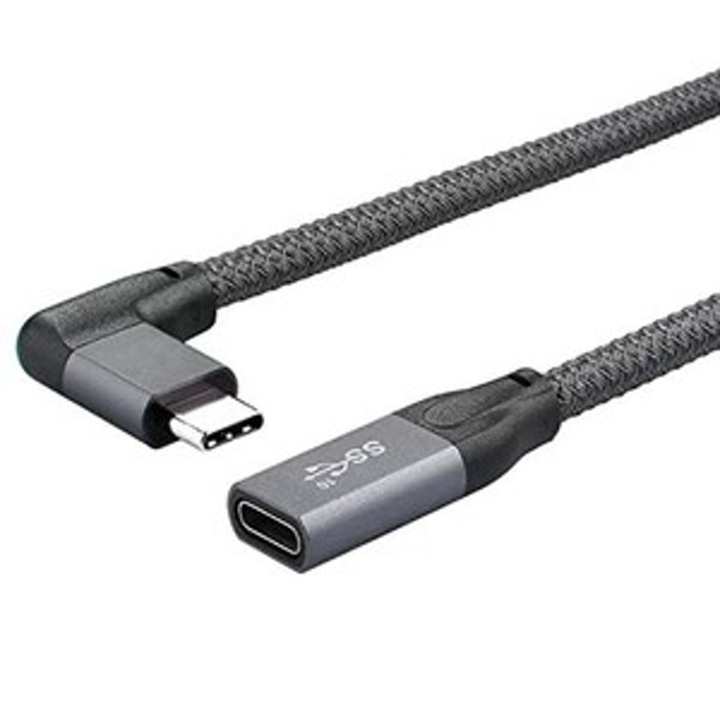 USEBEAN USB TYPE C 延長ケーブル L字型1.8M,直角90度 USB-C 3.1 GEN 2