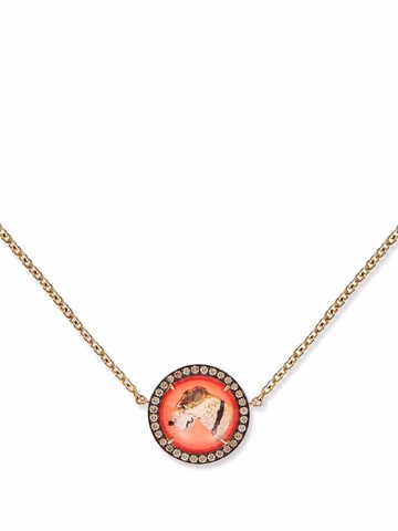 Francesca Villa - 18kt yellow gold Little Dog sapphire necklace - women - 18kt Yellow Gold/Blue Sapphire - One Size
