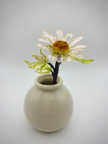 Jocelyn 水晶花-瑪格麗特-白/造花液/樹脂花/滴膠/花束禮物