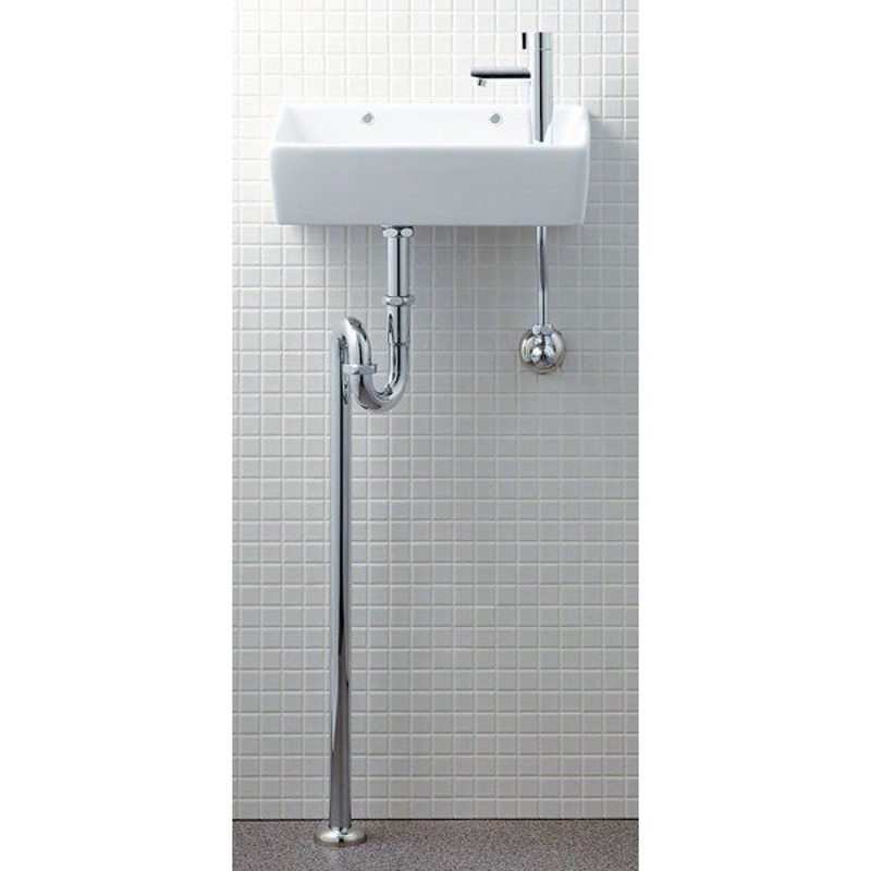 LIXIL(INAX) 狭小トイレ手洗い L-A35HA（角形） 床排水/壁給水 送料無料 LINEショッピング