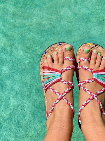 女士手工編織平底繩涼鞋 Explore Holi 編繩涼鞋