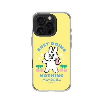 iPhone 16 Pro Clear Case（相機按鈕） 透明 - Bunni Konbiny - Busy Doing Nothing