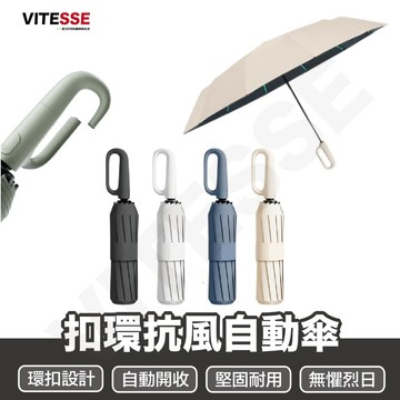 隔日到貨 VITESSE 勾勾傘 環扣自動傘 20骨雨傘 扣環雨傘 晴雨傘 太陽傘 遮陽傘 雨傘 摺疊傘 大雨傘 防風傘