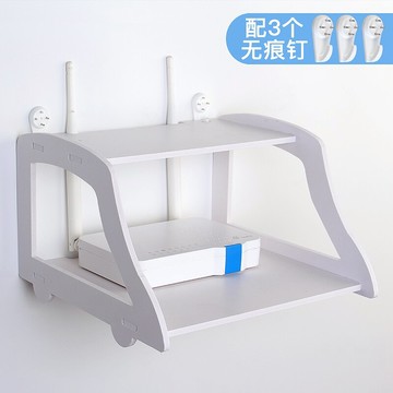 家居電視機頂盒架路由器架置物架隔板擱板掛架壁掛壁飾掛飾免打孔