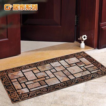 G+居家-戶外植絨橡膠厚實刮泥地墊_56x120cm 古羅馬地磚款