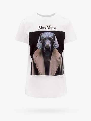 Cotton t-shirt with frontal print - MAX MARA - gender_Woman