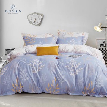 【DUYAN 竹漾】奧地利天絲二件式枕套床包組 瀾葉初夏 台灣製(單人)