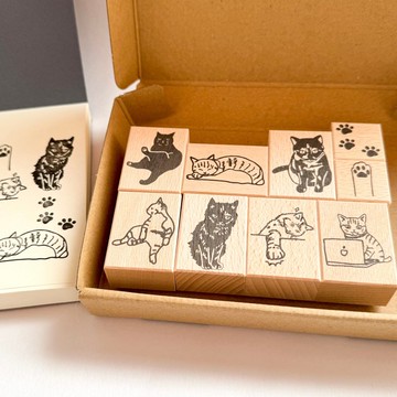 貓咪隨心所欲印章組｜各式慵懶表情