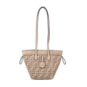 FENDI Origami牛仔布兩用迷你水桶/托特包(鴿灰色)