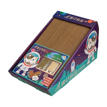 Catfeet 大斜坡貓抓板 A浪瓦楞紙 耐抓不易掉屑  26 x 23 x 42cm  太空漫步  1個