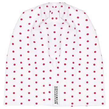 【北歐童裝】瑞典有機棉兒童帽子2歲至4歲紅色點點/白