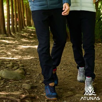 【ATUNAS 歐都納】男款抗風保暖長褲A6PA2531M黑/刷毛/抗風保暖/商務休閒