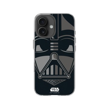 iPhone 16 Clear Case（相機按鈕） 透明 - 迪士尼-星際大戰 Star Wars - 黑武士-大臉系列