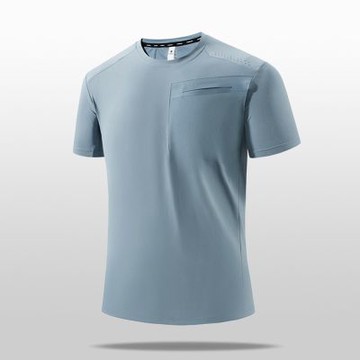 [米蘭精品] 現貨+預購 男涼感上衣短袖上衣T恤夏季無痕運動休閒冰絲速乾冰感透氣寬鬆-男裝4色74lg52