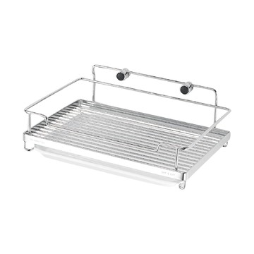 DAY&DAY 日日家居 大方形置物架 附滴水盤 #304 不鏽鋼  320 x 225 x 110mm  銀色  1個