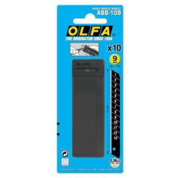 【阿翔小舖】『OLFA』小型超銳黑刃美工刀片ABB-10B(10片裝)