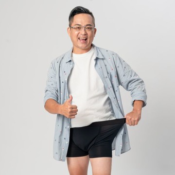 【廠商直送】谷慕慕-日悠男用輕量吸水四角褲-黑-多尺寸任選