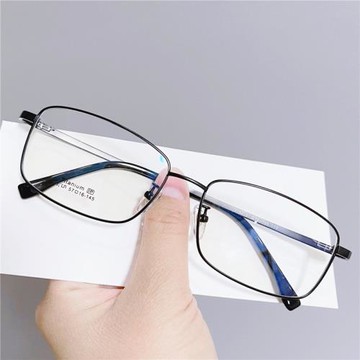 大碼加寬超輕純鈦商務眼鏡框男士全框大臉小臉細框長方形配有度數