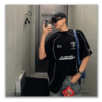 【HAO NICE】上海經銷商Balenciaga 巴黎世家 x 藍寶堅尼 聯名 經典logo 63號 拉線賽車風 短袖 短T