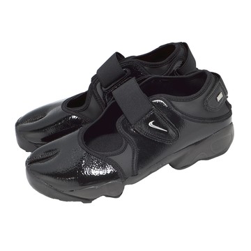 [ACS] Nike 休閒鞋 Wmns Air Rift 女鞋 黑 銀 忍者鞋 分趾 漆皮 魔鬼氈 IB8954-001