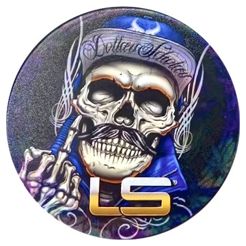 LS DESIGN 霧感直噴粉盒 直徑7公分 高3公分  骷颅頭  骷顱頭  1個