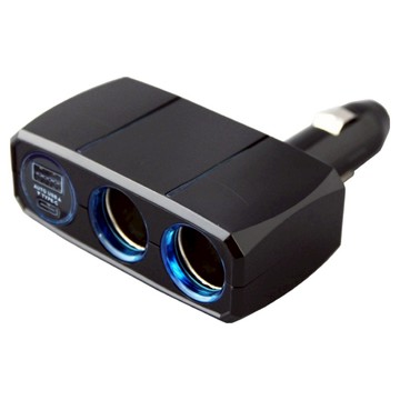 Kashimura 可調式電源插座 Type-C+USB Type-C大功率輸出20W USB輸出正3A 自動辨識手機品牌 支援高速充電  2孔  1個