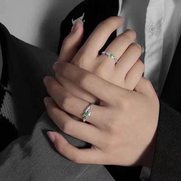 🎆限時下訂🎆情窦初开情侣戒指女一对男女指环男女异地恋纪念对戒生日礼物 戒指 情侶戒指