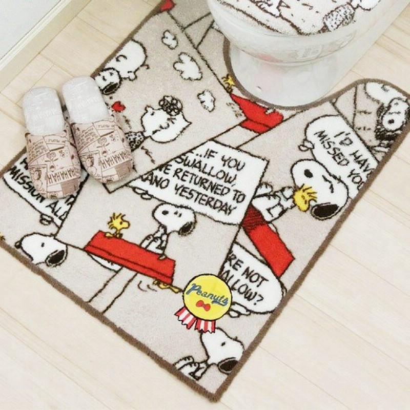 トイレマット スヌーピー Snピーナッツコミック ロングトイレマット 約75 60cm アイボリー トイレ マット トイレ用 通販 Lineポイント最大0 5 Get Lineショッピング