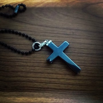 全鋼  十字 項鏈  不褪色