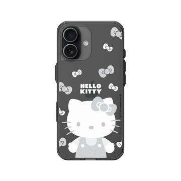iPhone 17 Clear (相機按鈕) 酷墨灰 - 三麗鷗-Hello Kitty - 簡約系列-灰白造型