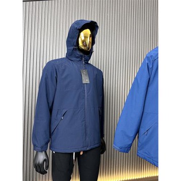 磚業戶外沖鋒衣+防風防水/秋冬男士內里加絨保暖連帽休閑夾克外套