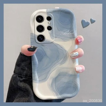 💖限時特價💖顔料色塊三星S24Ultra手機殻男女款全包防摔硅膠軟殻磨砂超薄網紅