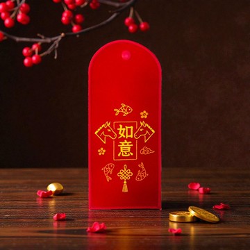 【刺繡紅包袋】馬上如意-馬年紅包袋