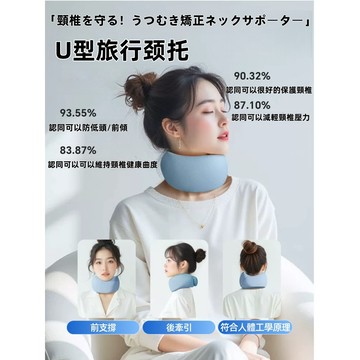 新品秒殺價 日式U型枕頸托 護頸托套 防低頭神器 脖子固定器 人體工學頸枕 頸脖套 防低頭 護頸椎 出差必備 U型枕