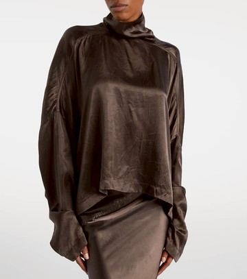 Rick Owens Jumbo Tabard asymmetric satin top