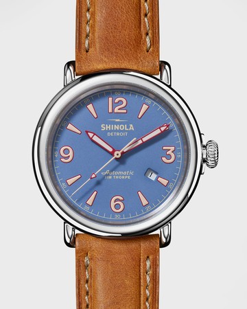 Men's Jim Thorpe Great American Series Runwell Automatic Watch Gift Set, 45mm