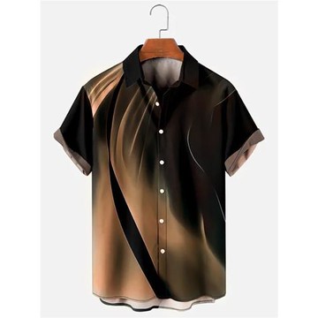 summer  plus size print men's shirt 夏季大碼印花男士翻領襯衣