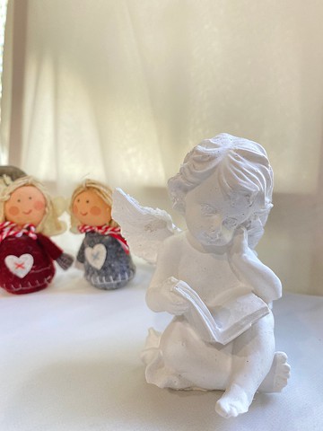 【好日手作】閱讀小天使香氛石擺飾擴香石 聖誕裝禮物 情人節禮物