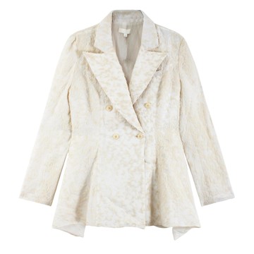 羊毛燒花工藝雙排扣西裝外套