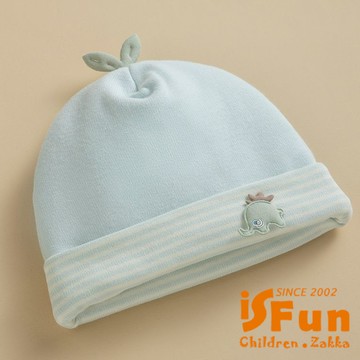 【iSFun】焦點萌娃 初生嬰兒純棉可愛萌趣胎帽0-4個月寶寶保暖套頭帽/小象夾棉胎帽/粉紅色