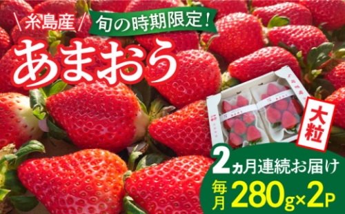 糸島産あまおう 280g×2パック (DXおよびGサイズ) 糸島市   後藤農園 いちご 福岡 [AML005]