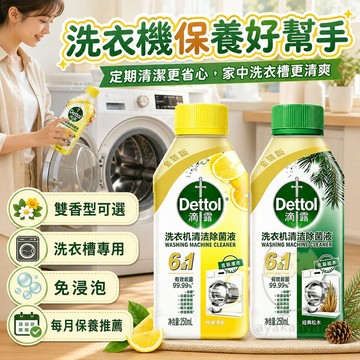 現貨 滴露洗衣機清洗劑 滾筒洗衣機槽專用 六合一強效洗衣機清潔劑 深層除汙垢 洗衣機養護清潔液 洗衣機清潔劑 洗衣槽清潔