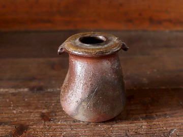 備前燒帶耳花盒 h1-047