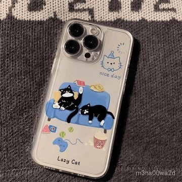 卡通休閒可愛貓咪 防摔 適用蘋果iphone 78p xr i11 i12 13 14 15 16 pro max手機殼