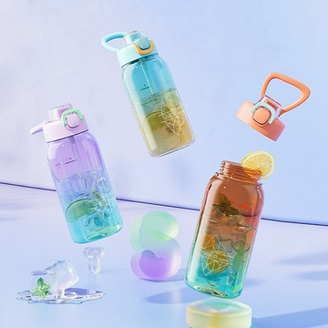GENKIBEAR｜漸層Tritan大容量水壺/1000ml