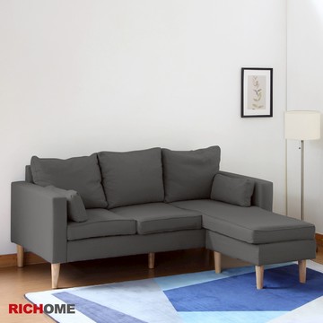RICHOME L型沙發(左右坐墊可互換) 沙發 兩人沙發床  三人臥室沙發 小戶型套房出租 民宿 抱枕 CH1023