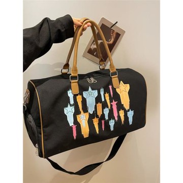 大容量帆布時尚女包短期旅行包輕便行李包手提外出旅游瑜伽健身包